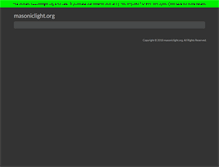 Tablet Screenshot of masoniclight.org